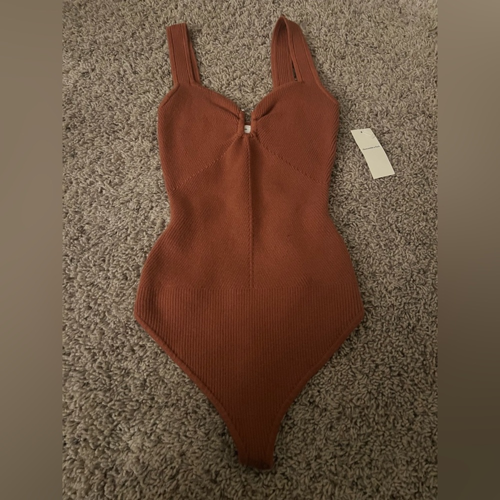 Abercrombie & Fitch Terracotta Ribbed Top